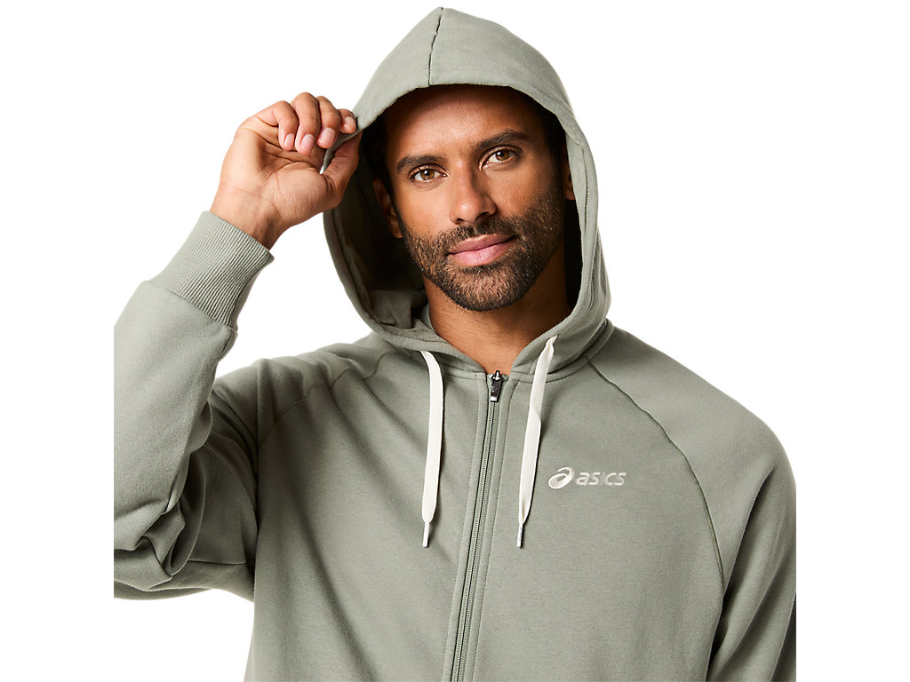 ASICS LOGO FLEECE FULL ZIP HOODIE